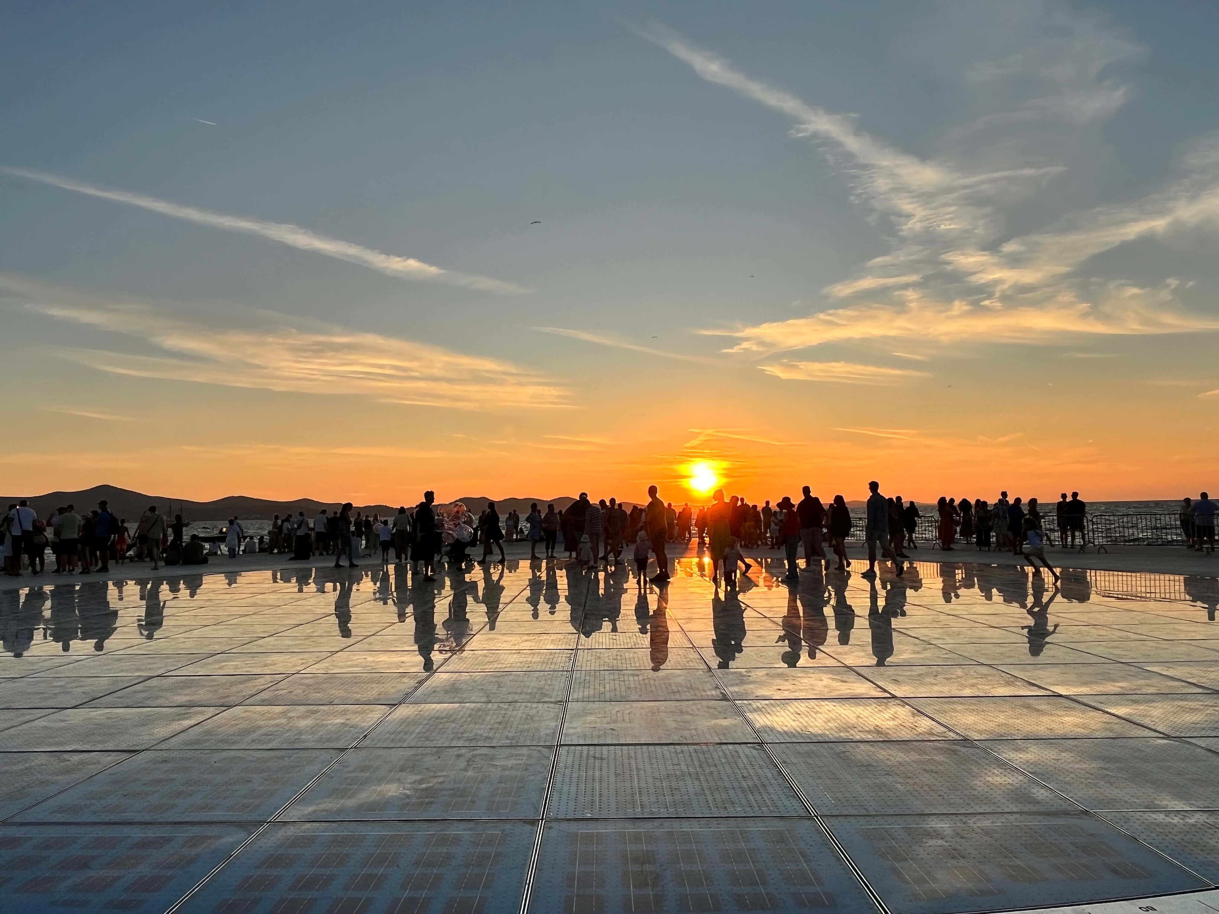 Sunset at the Greeting to the Sun in Zadar