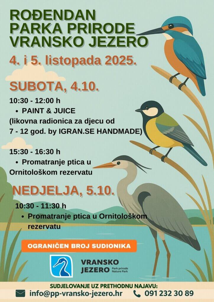 26th Anniversary of Vransko Jezero Nature Park